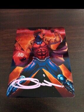 Gambit Metal card signed by Sajad shah with COA